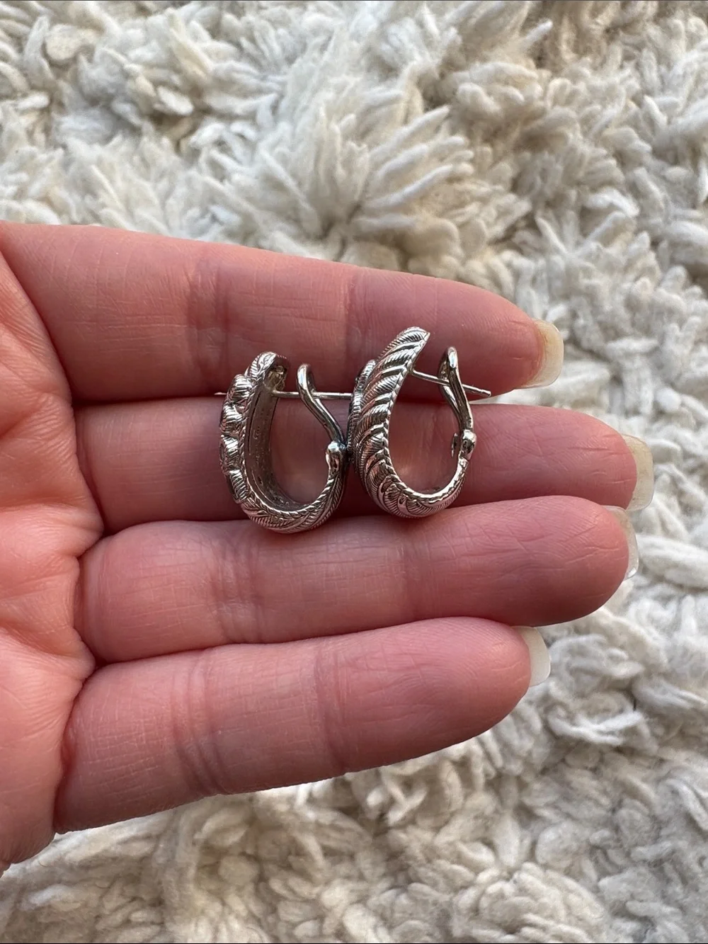 Sterling Silver Judith Ripka‎ Topaz Earclips